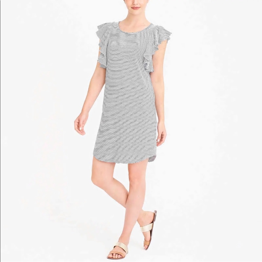 J. Crew ruffle sleeve dress size medium